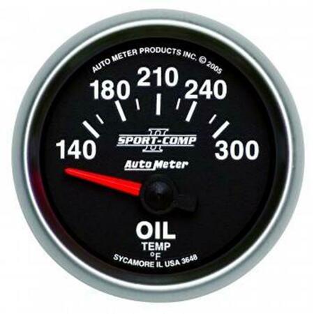 TOOL 3648 2.06 in. Sport-Comp II Electric Oil Temperature Gauge - 140-300 deg TO3636802